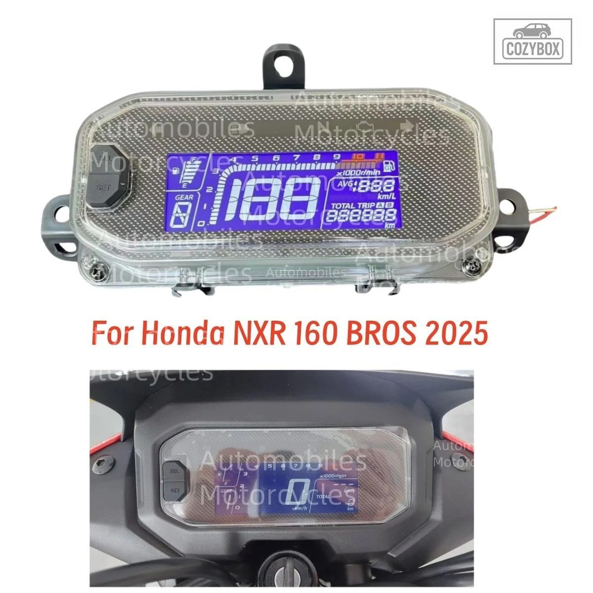 ホンダ NXR 160 BROS 2025 LED スピード メーターデジタルスピード メータータコ メ