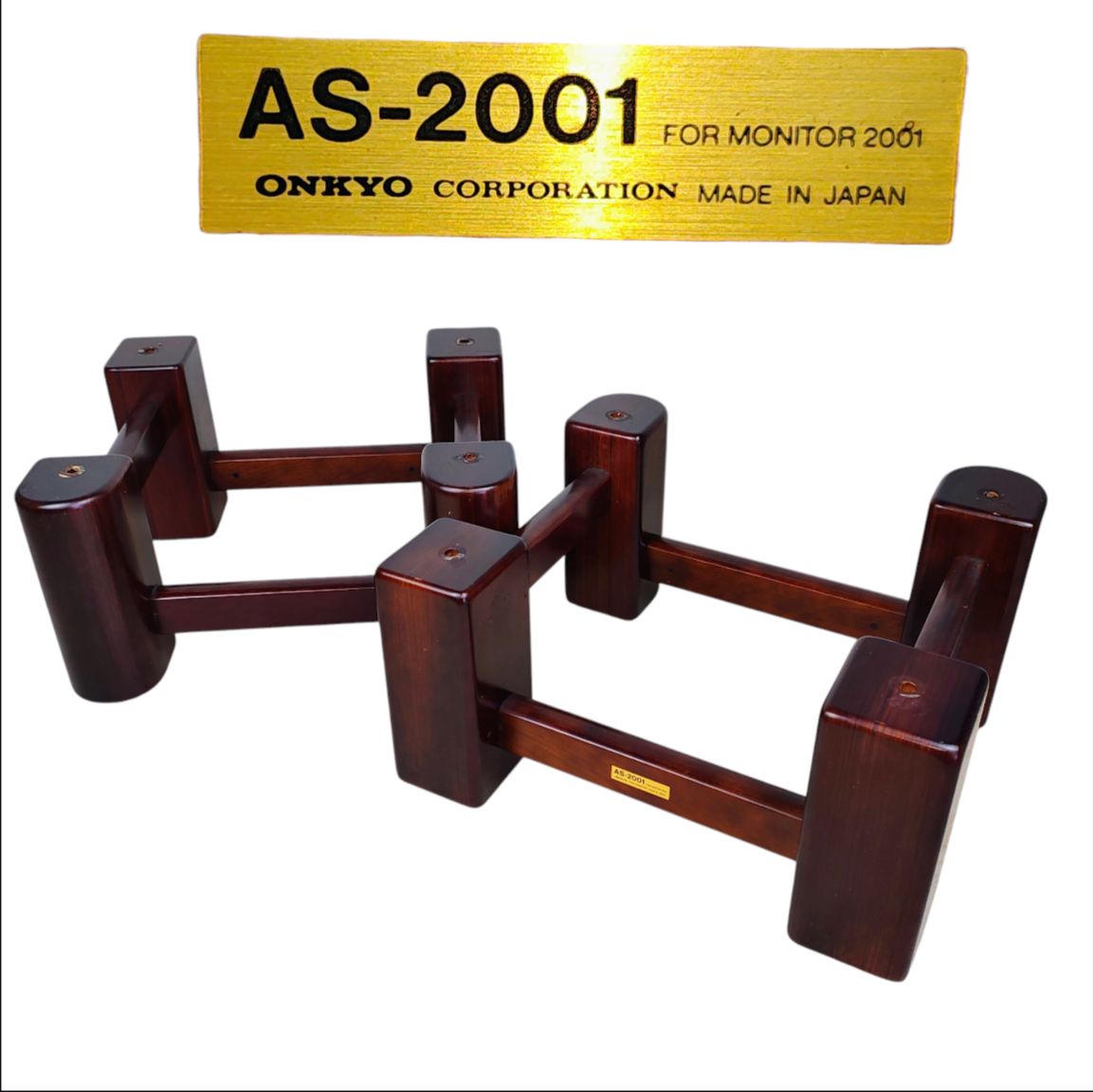 【希少】ONKYO AS-2001 スピーカースタンド ペア MONITOR2001専用 純正 木製 日本製