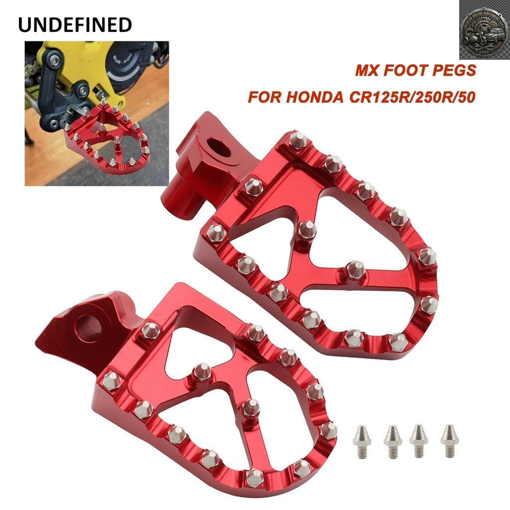 ダートバイク用フットペグ MXスタイル ホンダ CR125R CR250R 1995-1999 CR50 1995-2001 オートバイ用フットペグ フットレスト ペダル 滑り