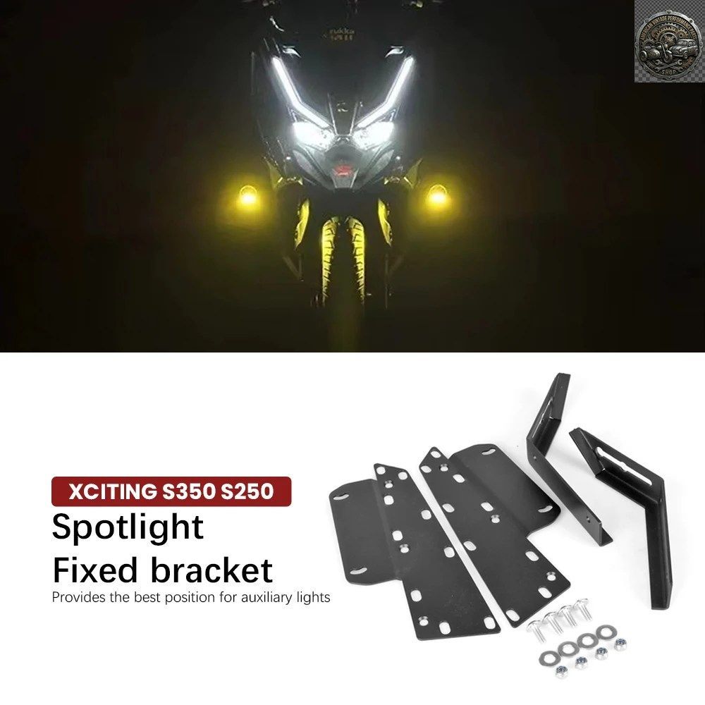 KYMCO S350 S250 XCITING 250 350 フットボード スポットライト ブラケット ホルダー フットペダル スポーツライト フォグライト マウント