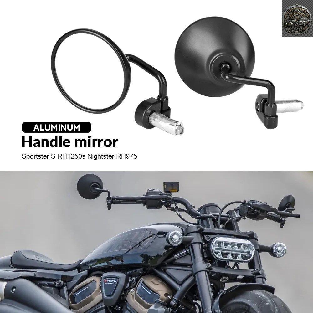 ハーレー スポーツスター S RH1250S ナイトスター RH975 オートバイ用バーエンドハンドルバーミラー 円形ミラー