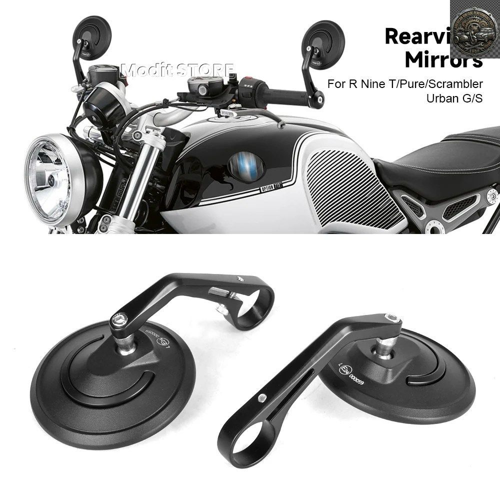 BMW R9T RNINET PURE SCRAMBLER RNINET URBAN G/S 2020-2023 オートバイ用ラウンドハンドルバーバーエンドバックミラー