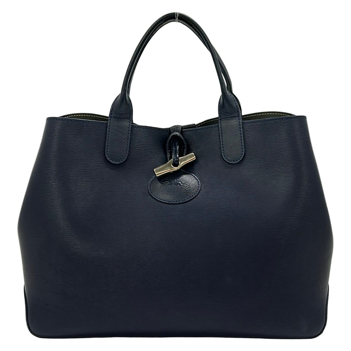 LONGCHAMP(ロンシャン) トートバッグ ロゾ ダークネイビー×グレー リバーシブル レザー