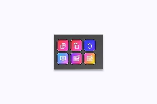 Elgato Stream Deck Module 6 (Membrane Keys USB) 10GBS9901 ? DIY制御パネル、6つのLCDキー、USB-C接続、ロゴなし、数百種類のプラグインとSDK対応、公式アプリサポート、商用シ 673247e0