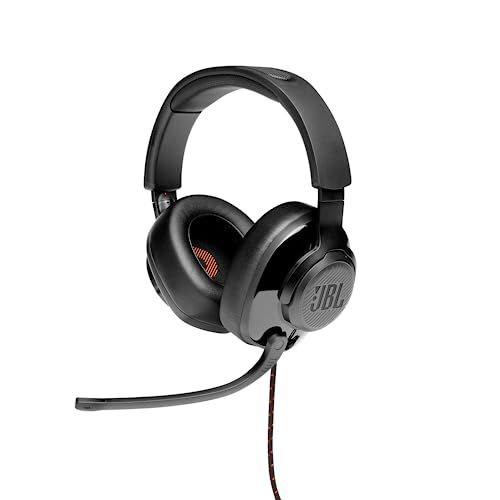 JBL QUANTUM 200 ゲーミングヘッドセット 軽量設計 オーバーイヤーヘッドホン フリップアップマイク DISCORD認定 3.5mmオーディオ接続 PCスプリッター付属t 22c3d969
