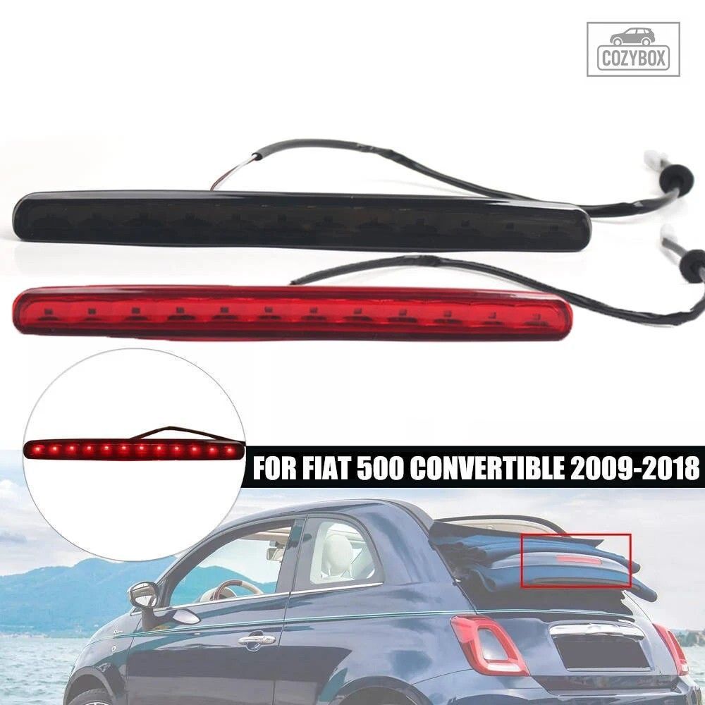 リア LED 3rd サードハイレベル ブレーキライトストップランプ赤黒レンズ フィアッ