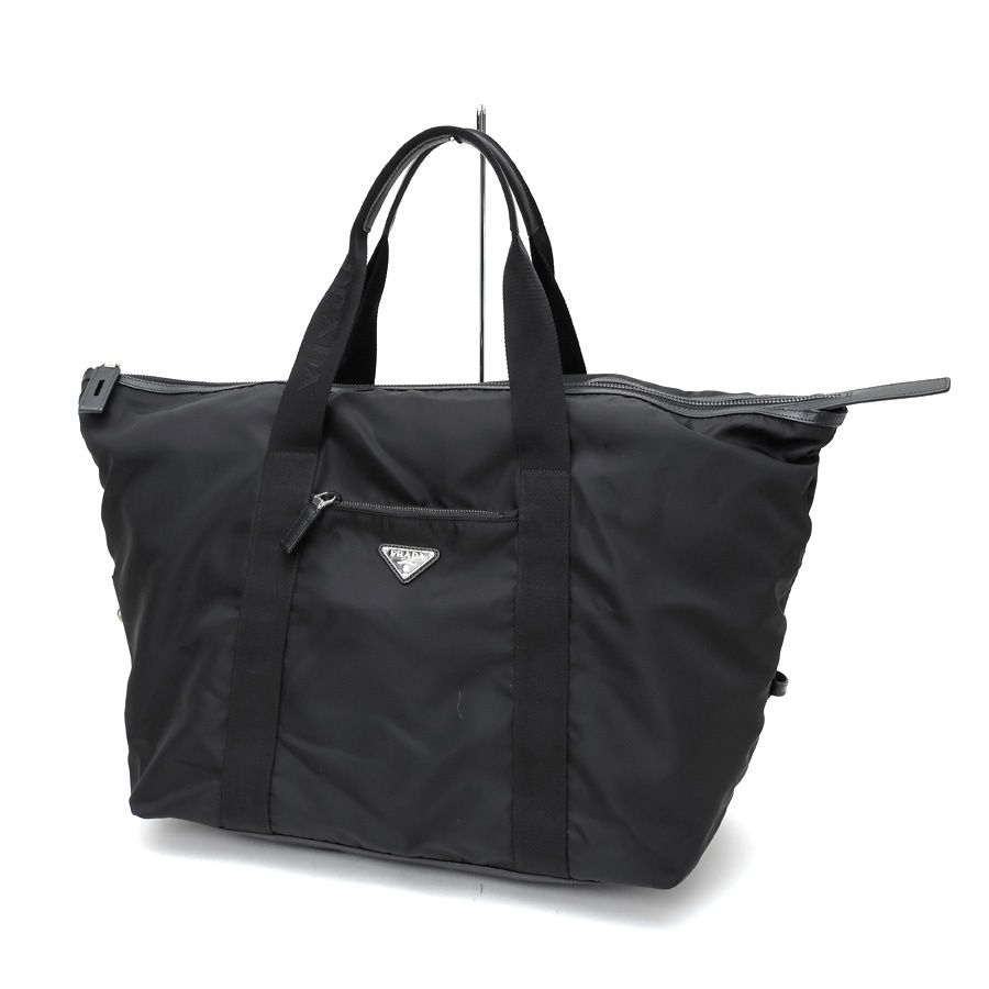 プラダ / PRADA ナイロン x サフィアーノレザー ダッフルバッグ