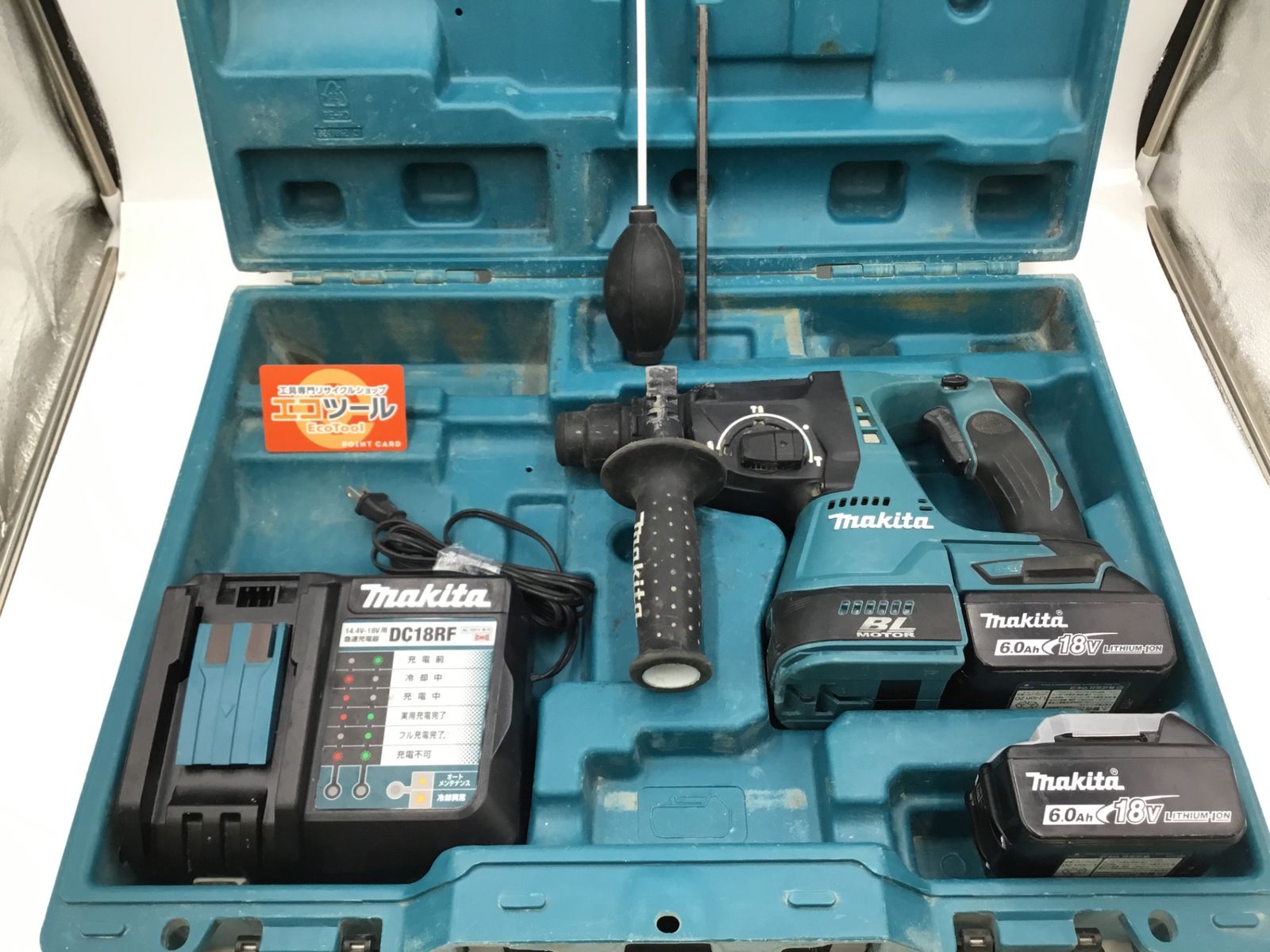 【中古品】Makita/マキタ HR244DRGX ☆ 18v24mm充電式ハンマドリル [IT_AD8Y8][半田][M04]