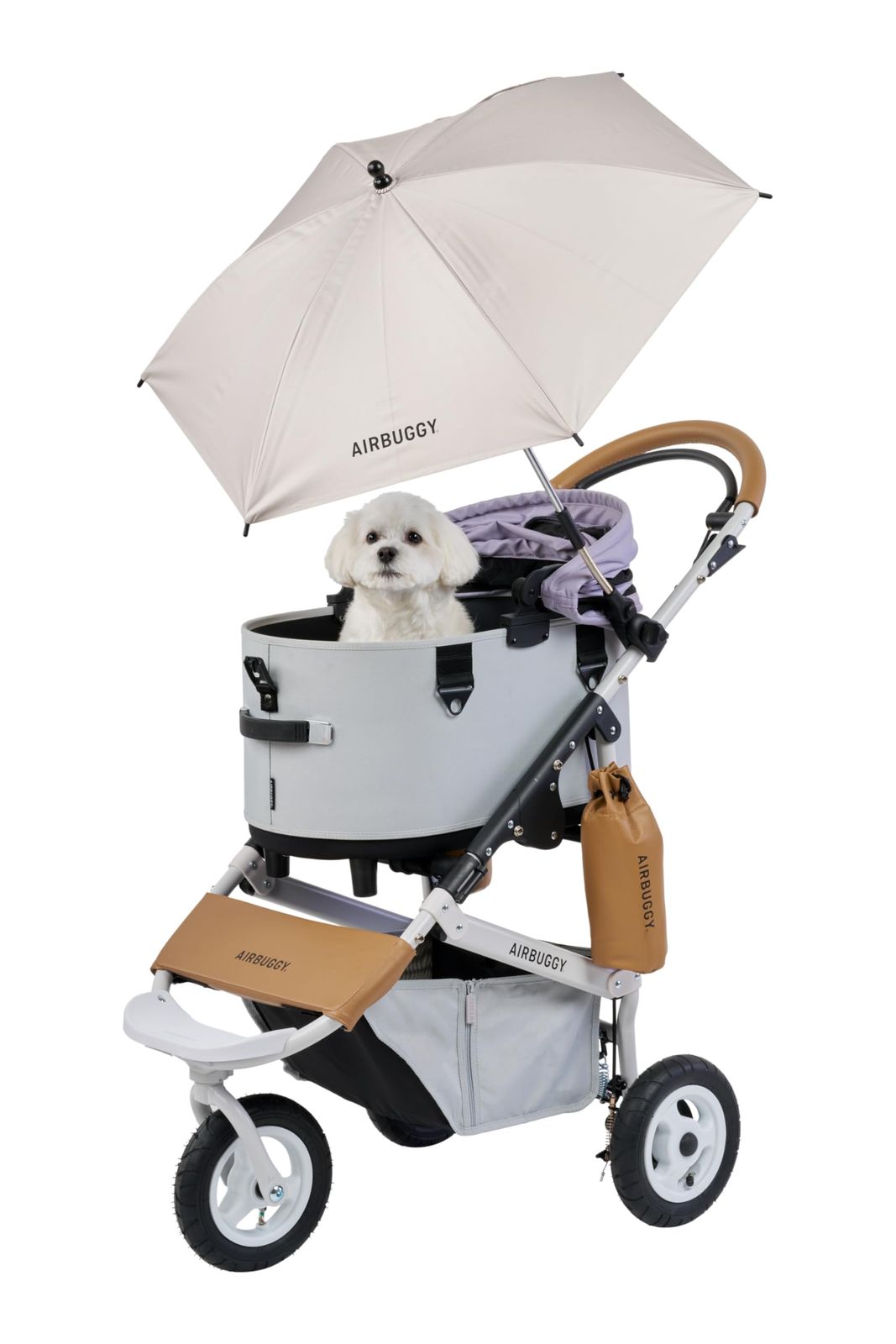 AIRBUGGY UV PROTECT ATTACHMENT UMBRELLA BEIGE エアバギーUVプロテクトアタッチメントアンブレラ ベージュ AD0014 カート用傘 晴雨兼用 UVカット率・遮光率99.9%以上pms