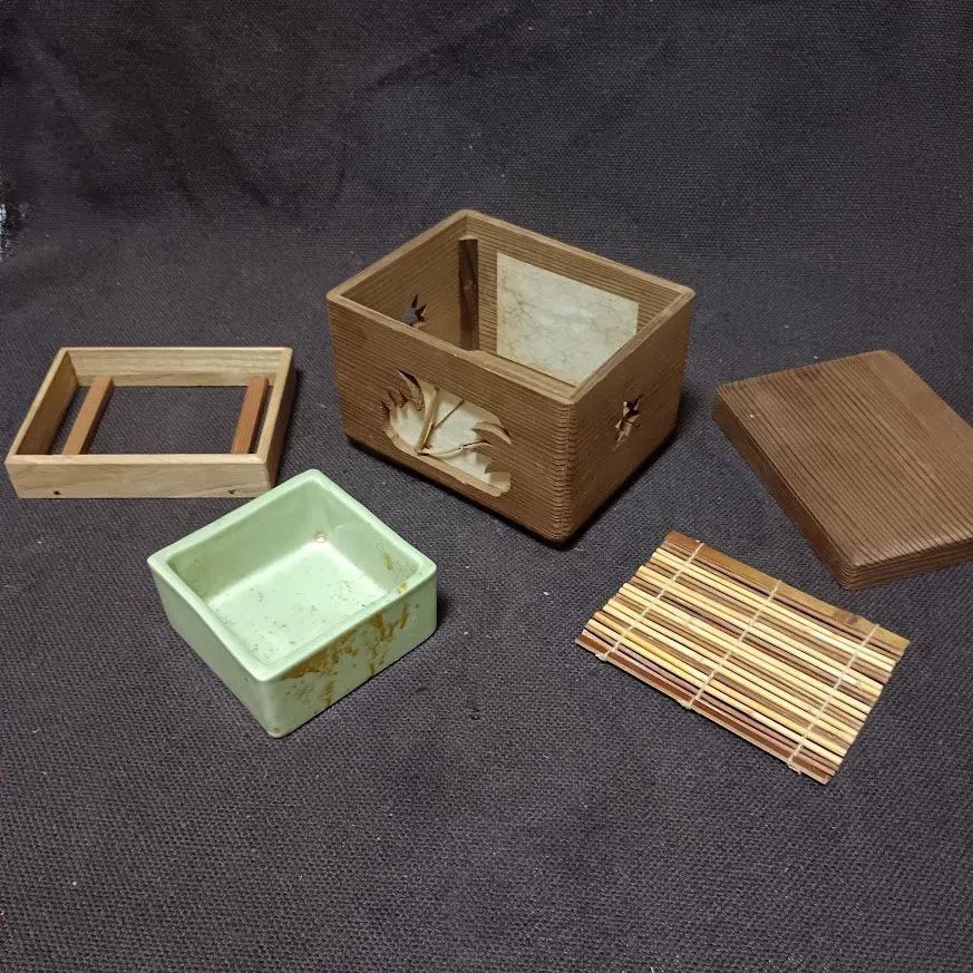 香炉 簾香炉 青磁 杉材 茶道具 香道具 茶席 ア1415 - メルカリ
