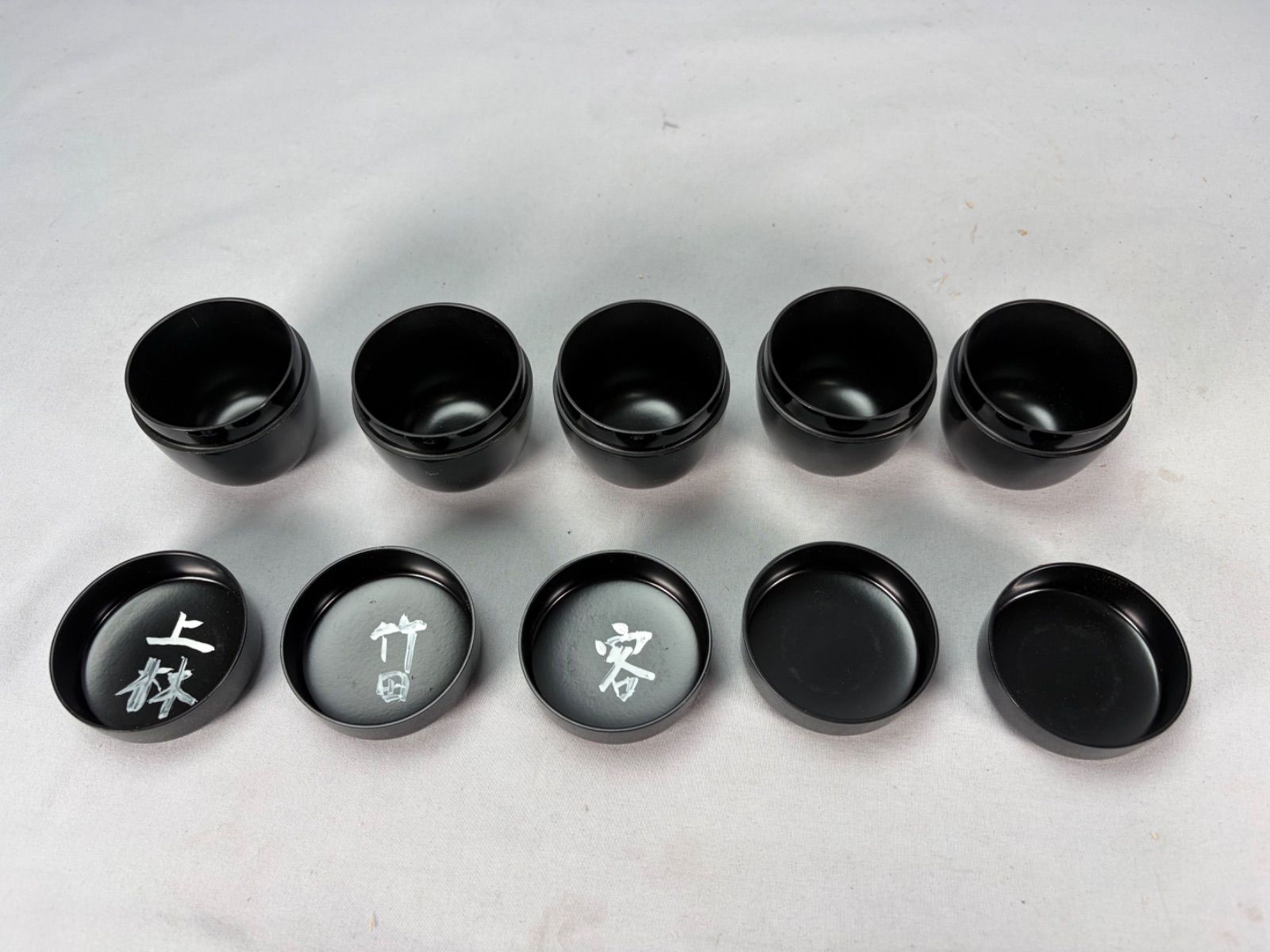 茶道具】七事式 茶歌舞伎 盆 棗5個、花月札、重香合、香箸、折据