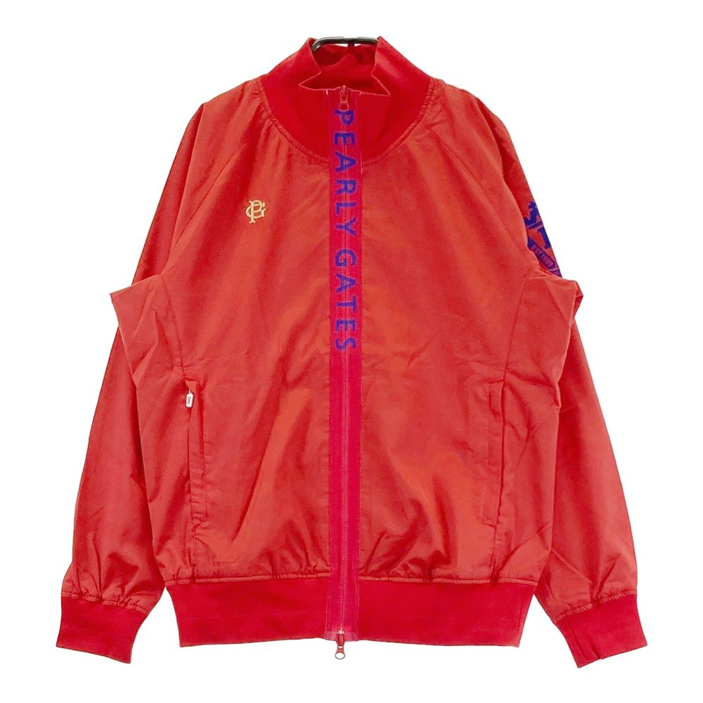サイズ：1 PEARLY GATES パーリーゲイツ  蓄熱 ジップジャケット ボーダー柄 レッド系 [240101657873] ゴルフウェア レディース ストスト サイズ：1 PEARLY GATES パーリーゲイツ 蓄熱 ジップジャケット