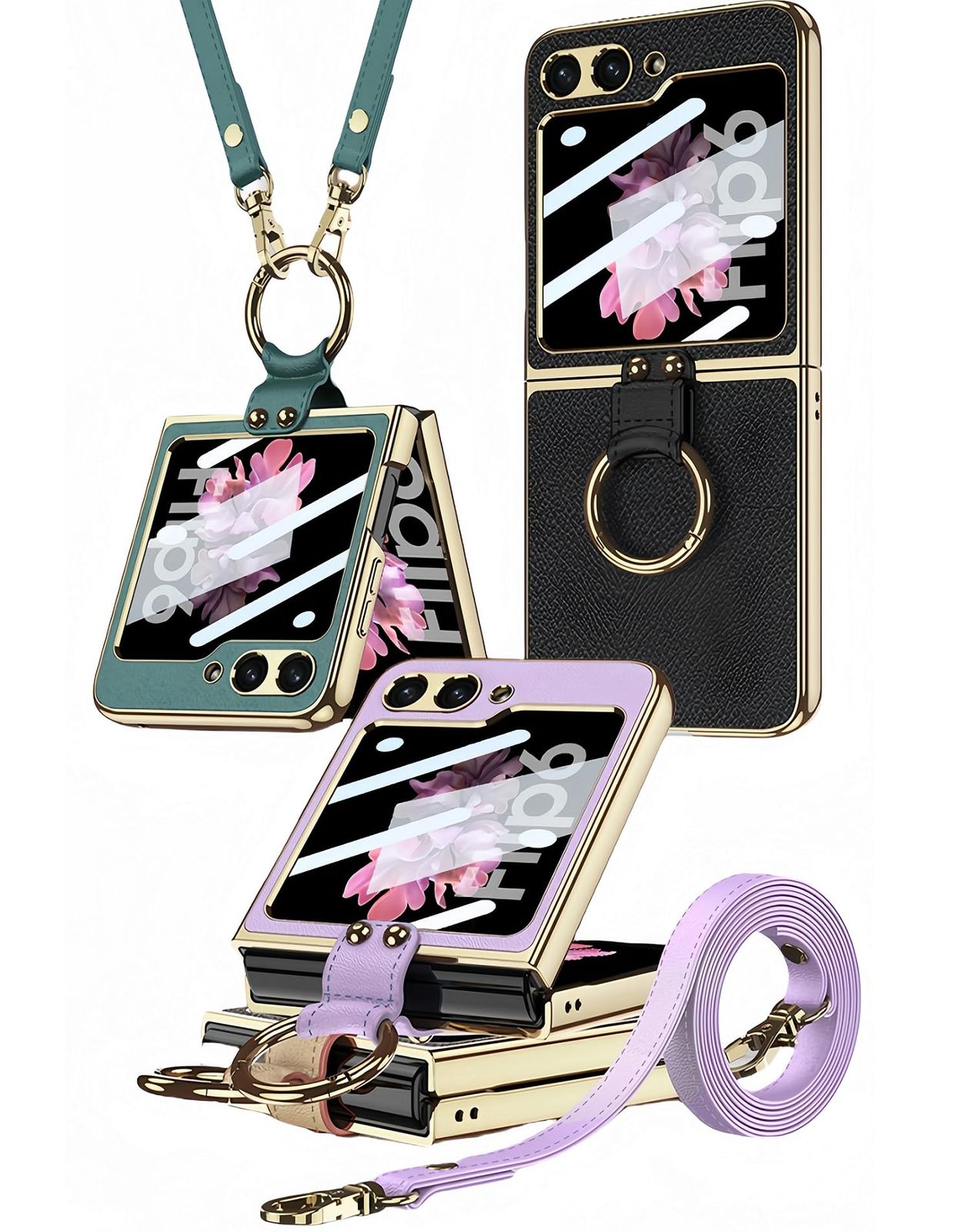 Galaxy Z Flip6 SC-54E ケース ベルト付き ギャラクシーzフリップ6