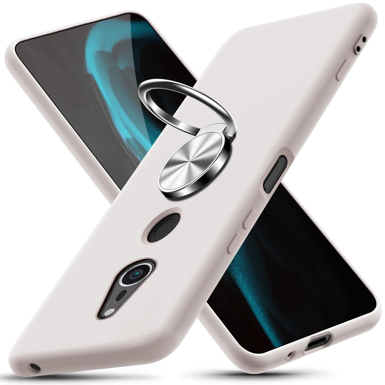 GTUJWN ケース 対応 Xperia XZ2 用の ケース リング 薄型 軽量 TPU SO