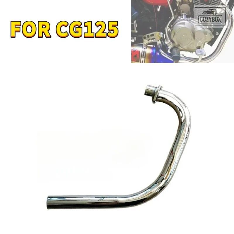 ホンダ CG125 / WY125 オートバイのマフラーレトロカスタム前のマフラーと アクセサリ