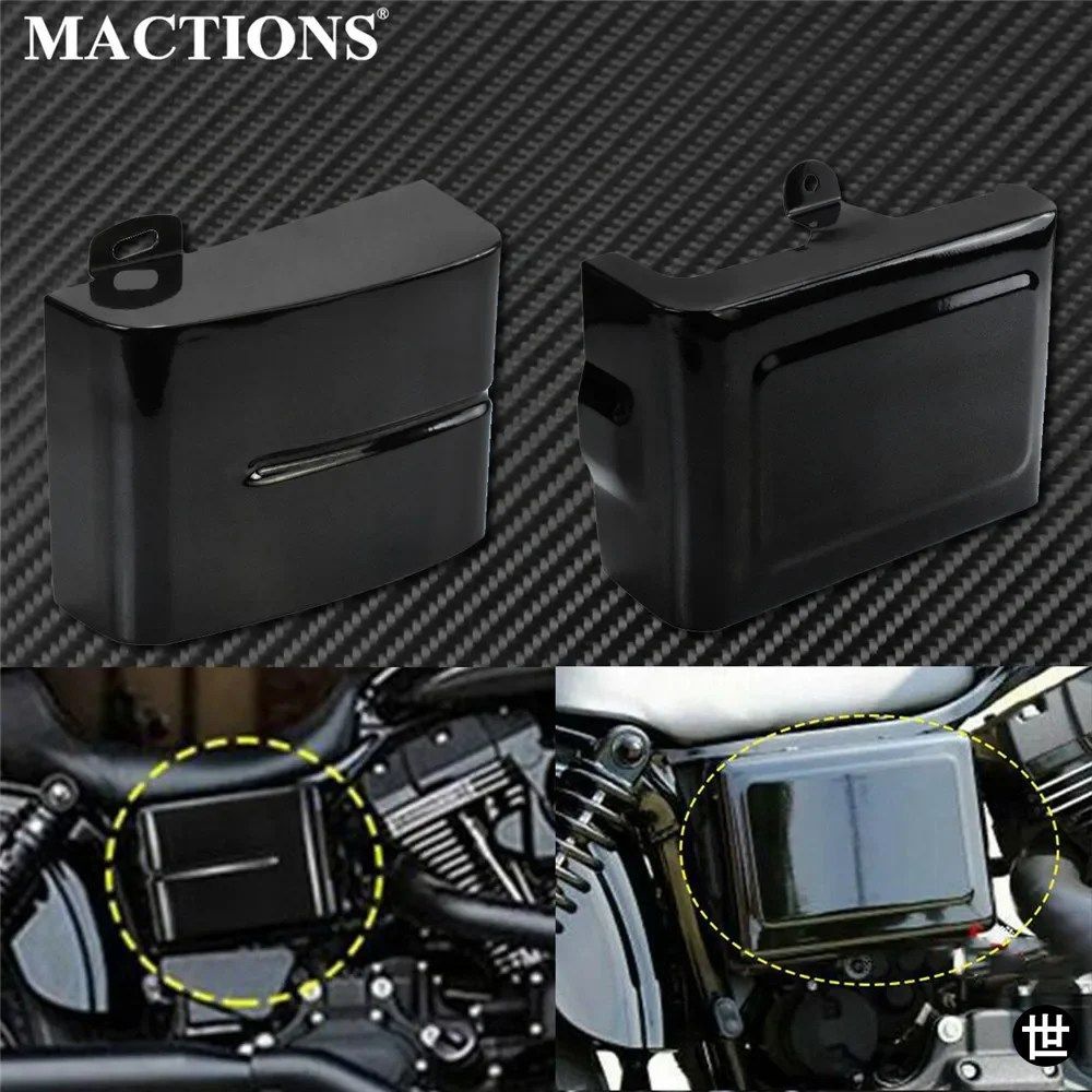 ハーレーダビッドソン ダイナ ストリートボブ ワイドグライド ファットボブ FXDF FXDC 用 オートバイバッテリーカバー 左右サイドフレーム
