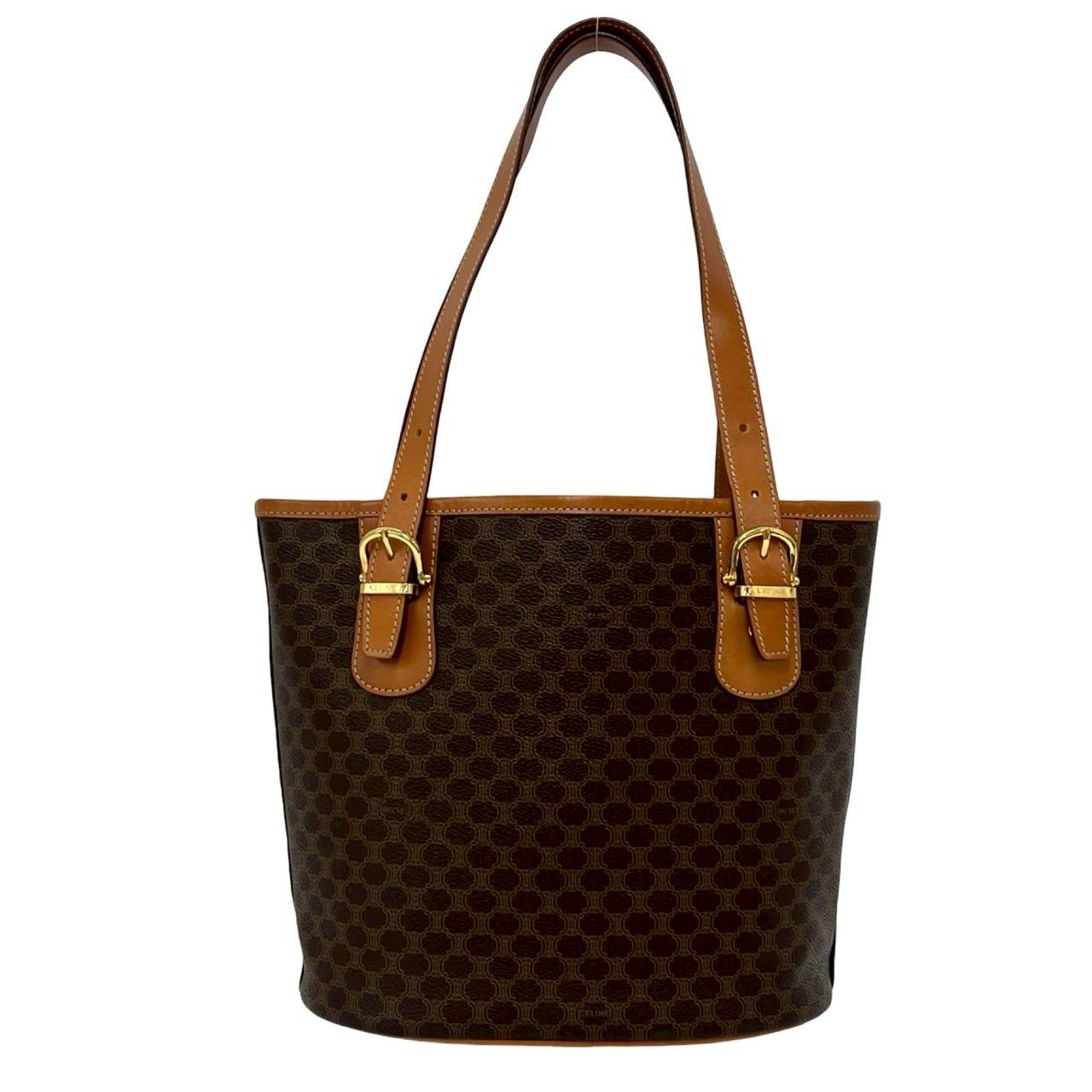 ほぼ未使用 CELINE セリーヌ ヴィンテージ マカダム ブラゾン