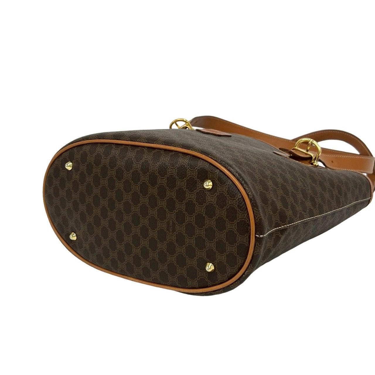 ほぼ未使用 CELINE セリーヌ ヴィンテージ マカダム ブラゾン 