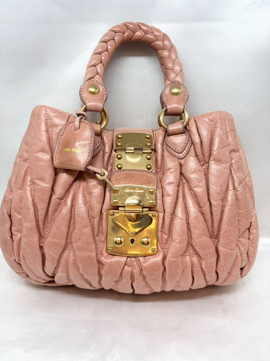 MIU MIU ミュウミュウ マテラッセ 2WAYトート 全体的に使用感あります☆ M-2045