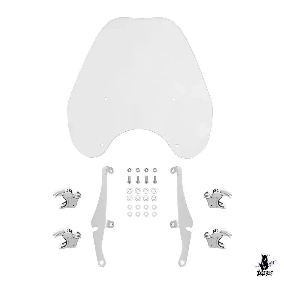 ハーレー FXDWG FXS FXST 用 フロントウインドシールド 41mm クローム ブラケット