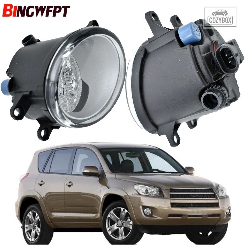 1ペア 左右 LED フォグランプハロゲンランプ トヨタRAV4 RAV4 2006 - 12