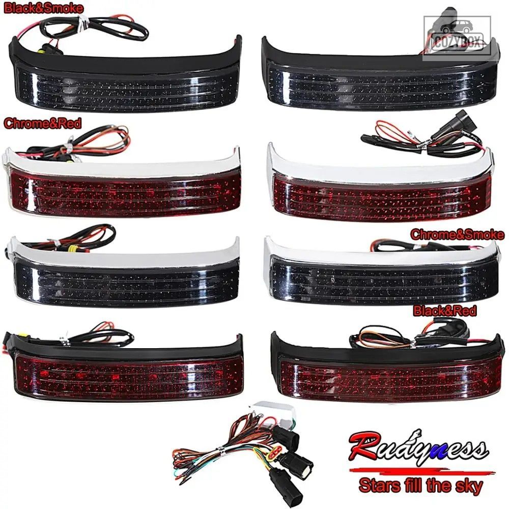 オートバイ LED サドル バッグ ターンランプライトランニング ブレーキライト ハーレ