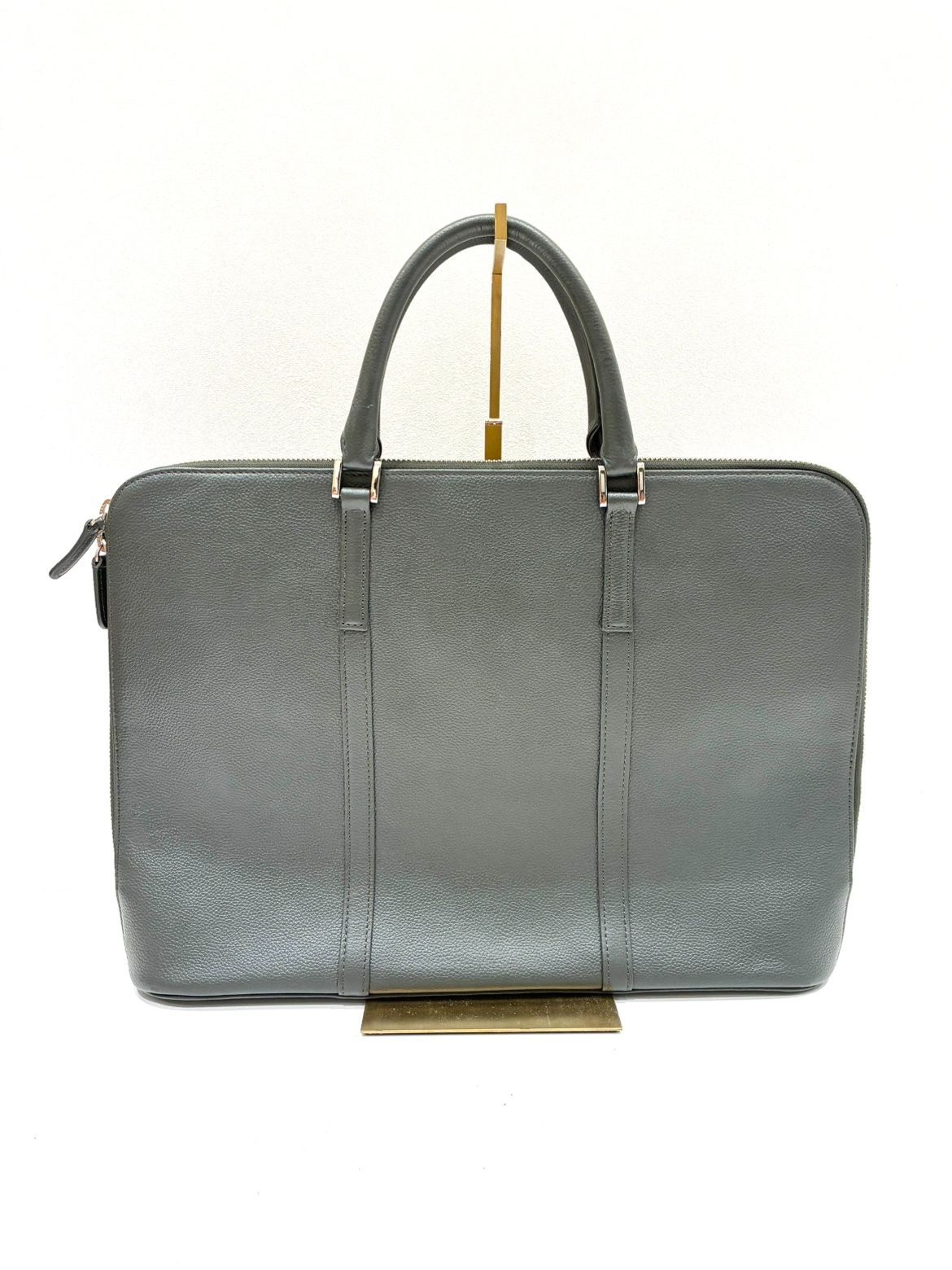 【え沖】BUSINESS LEATHER FACTORY ビジネスレザーファクトリー ビジネスバッグ 本皮 ダークグリーン MK0R06001