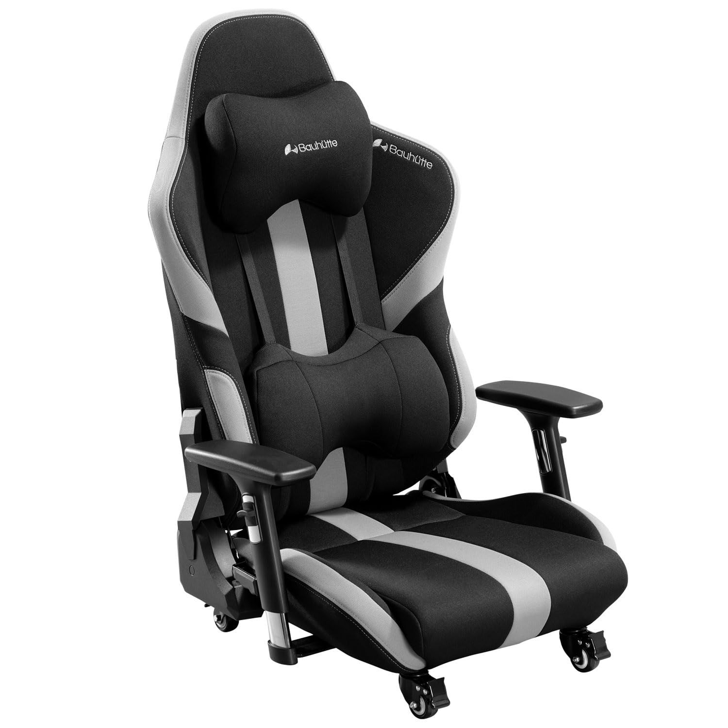 新商品 ファブリック リクライニング GX-551-BK 3Dアームレスト ランバーサポート ゲーミング座椅子 ロッキング機能 Bauhutte(バウヒュッテ) ブラック
