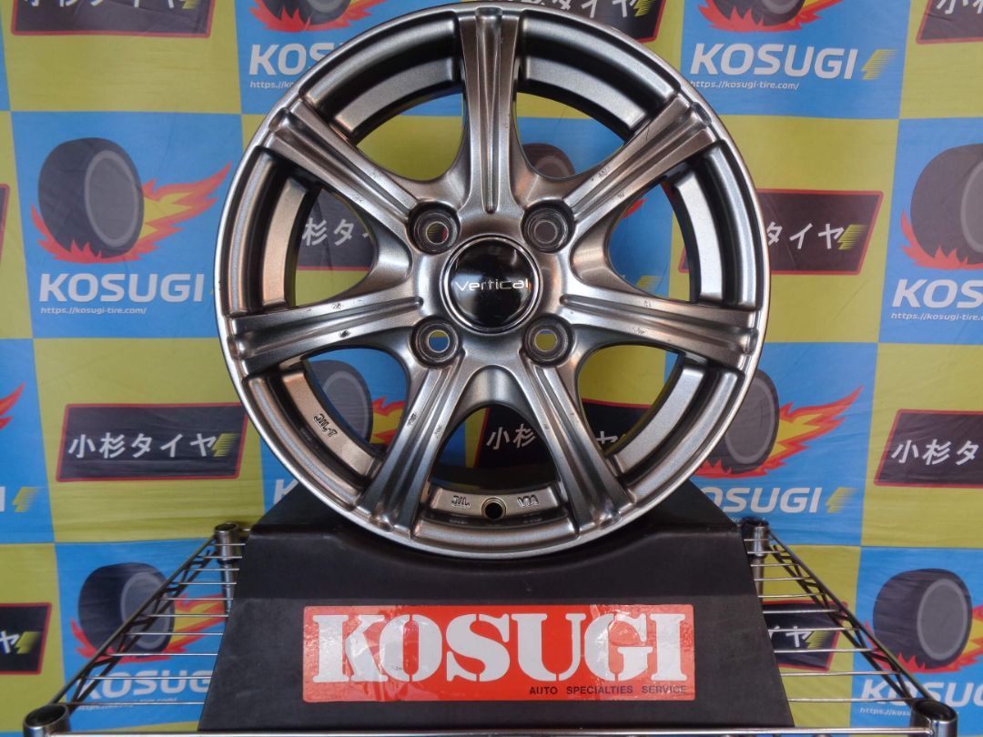 中古ホイール　バーチカル　Vertical　4J　4穴　PCD100　13インチ　4本セット　ワゴンR　タント　スペーシア　atsugiM219