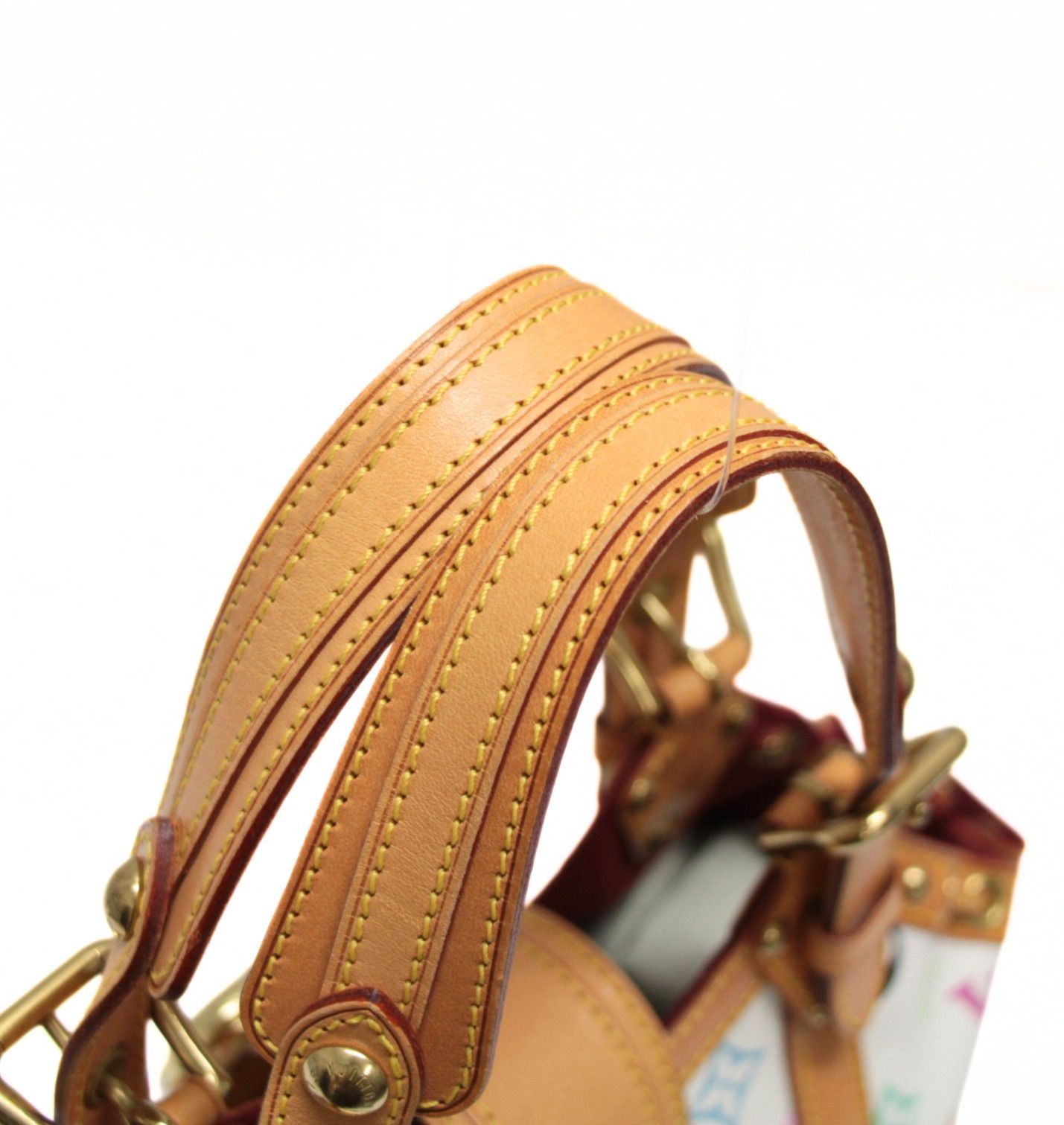 ルイヴィトン LOUIS VUITTON テダPM ハンドバッグ マルチカラー 白