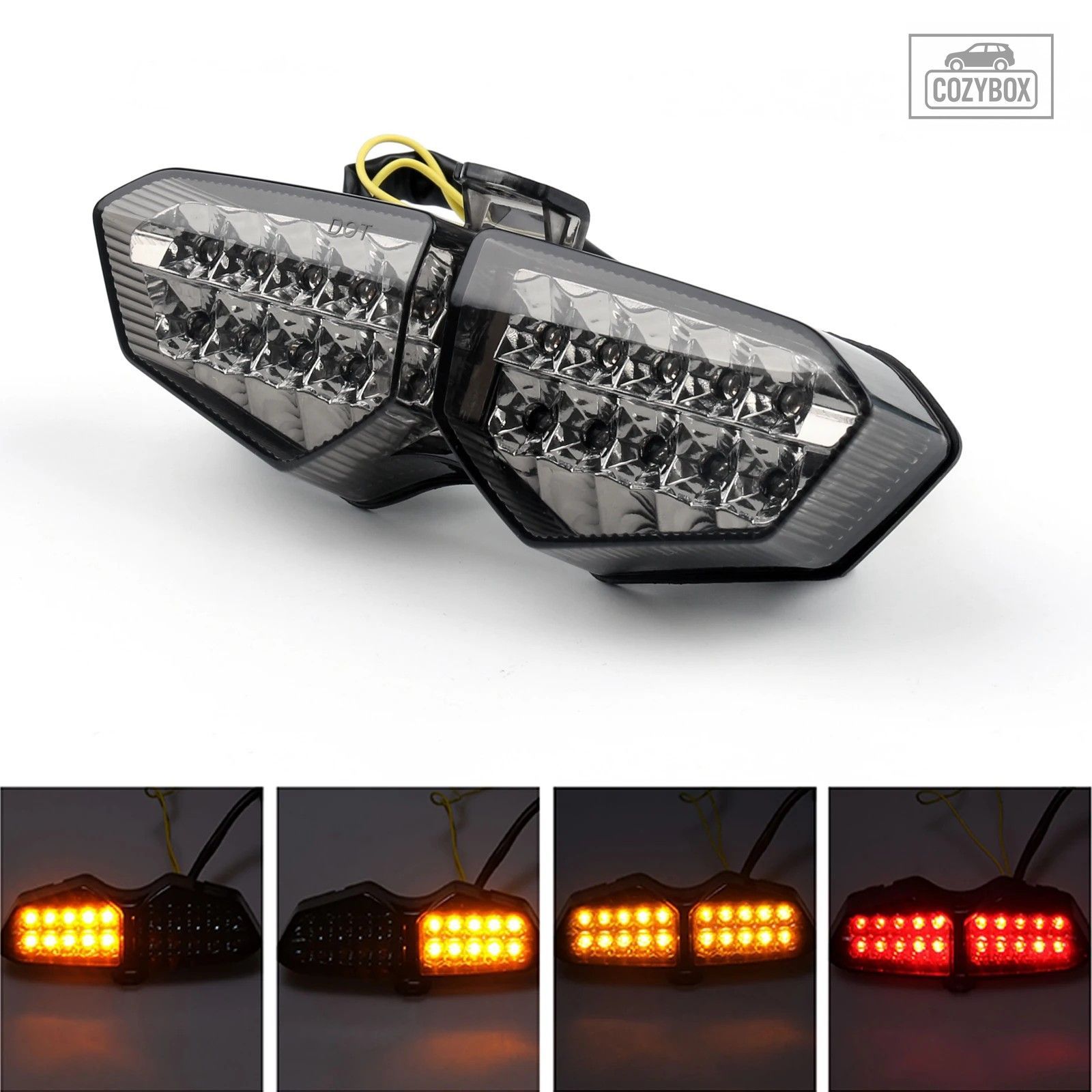 Artudatech スモーク一体型 LED テールライト ウインカー Yamaha 2003 2004 2005