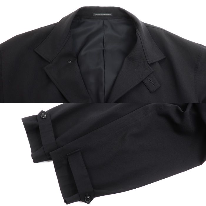 Yohji Yamamoto ヨウジヤマモト シワギャバ レインロングコート