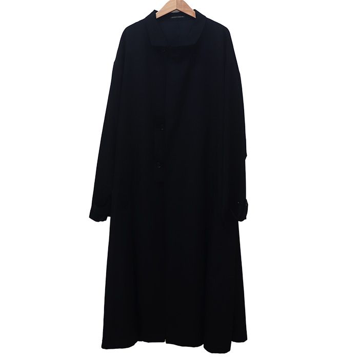 Yohji Yamamoto ヨウジヤマモト シワギャバ レインロングコート トレンチコート ブラック HK-C15-100 3 メンズ 中古