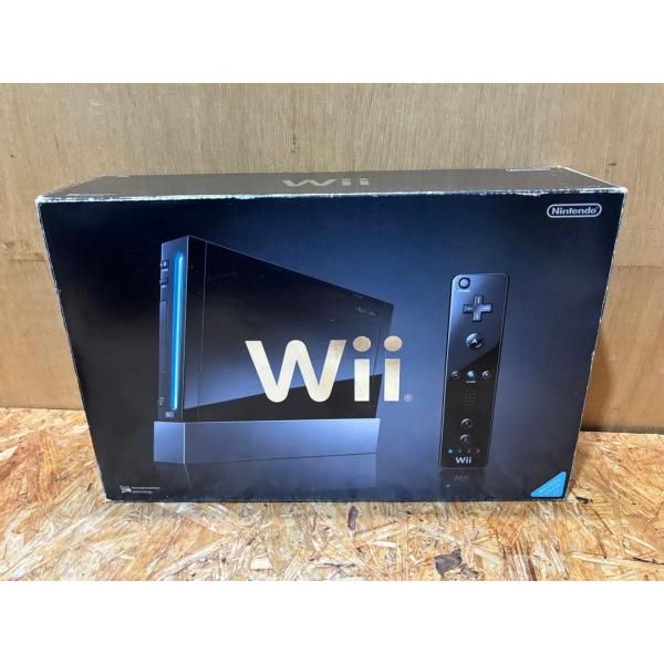 ニンテンドー Wii 本体 ブラック ソフト付き 箱説明書付き 671 - メルカリ