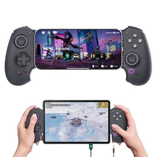 【新品】abxylute S9 プロゲーマー向け フルサイズゲームパッド iPhone15/16 シリーズ・iPhone 17・iPad Mini 6/7・Android、タブレット・ Type-C 高速接続（安定）＋ブルートゥース・ホール効 94b79862