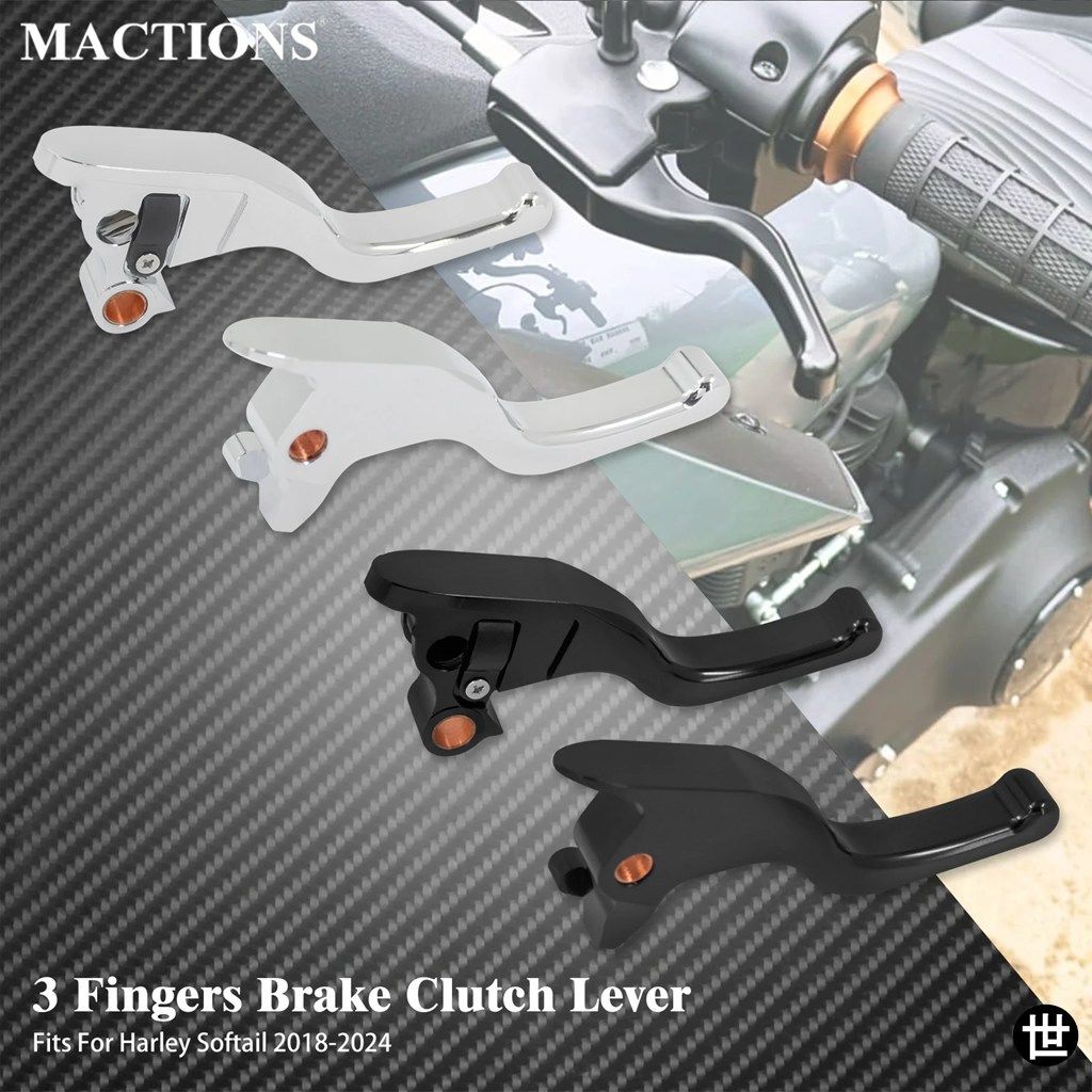 ハーレーダビッドソン ソフテイル ファットボーイ FLFB ブレイクアウト FXSB ローライダー FXDLS 2018-24 用 オートバイ 3本指ショートハン