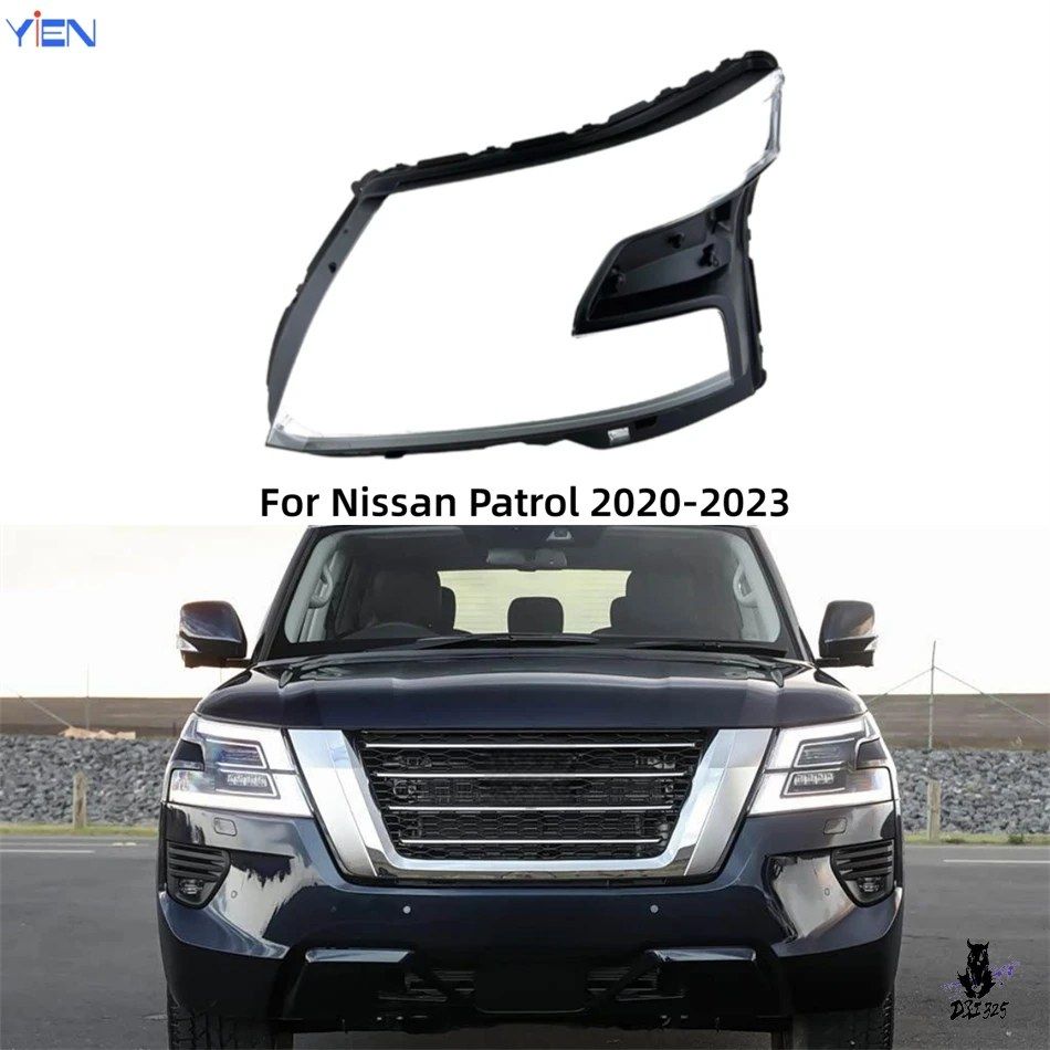 日産パトロール 2020-2023年式 フロントヘッドライトレンズカバー ガラスシェル