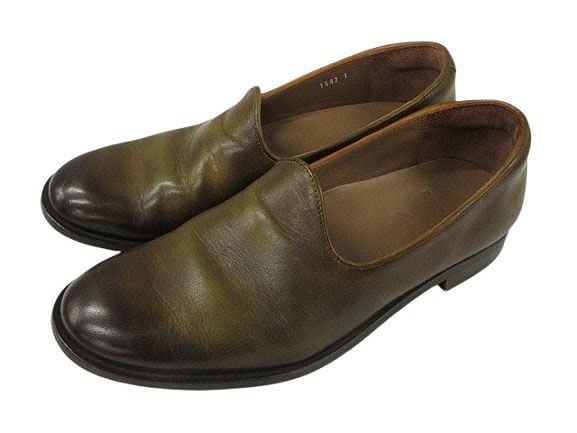 モト MOTO Slip on #1642 スリッポン レザーシューズ 1 カーキ系 レザーシューズ 革靴 15,403円