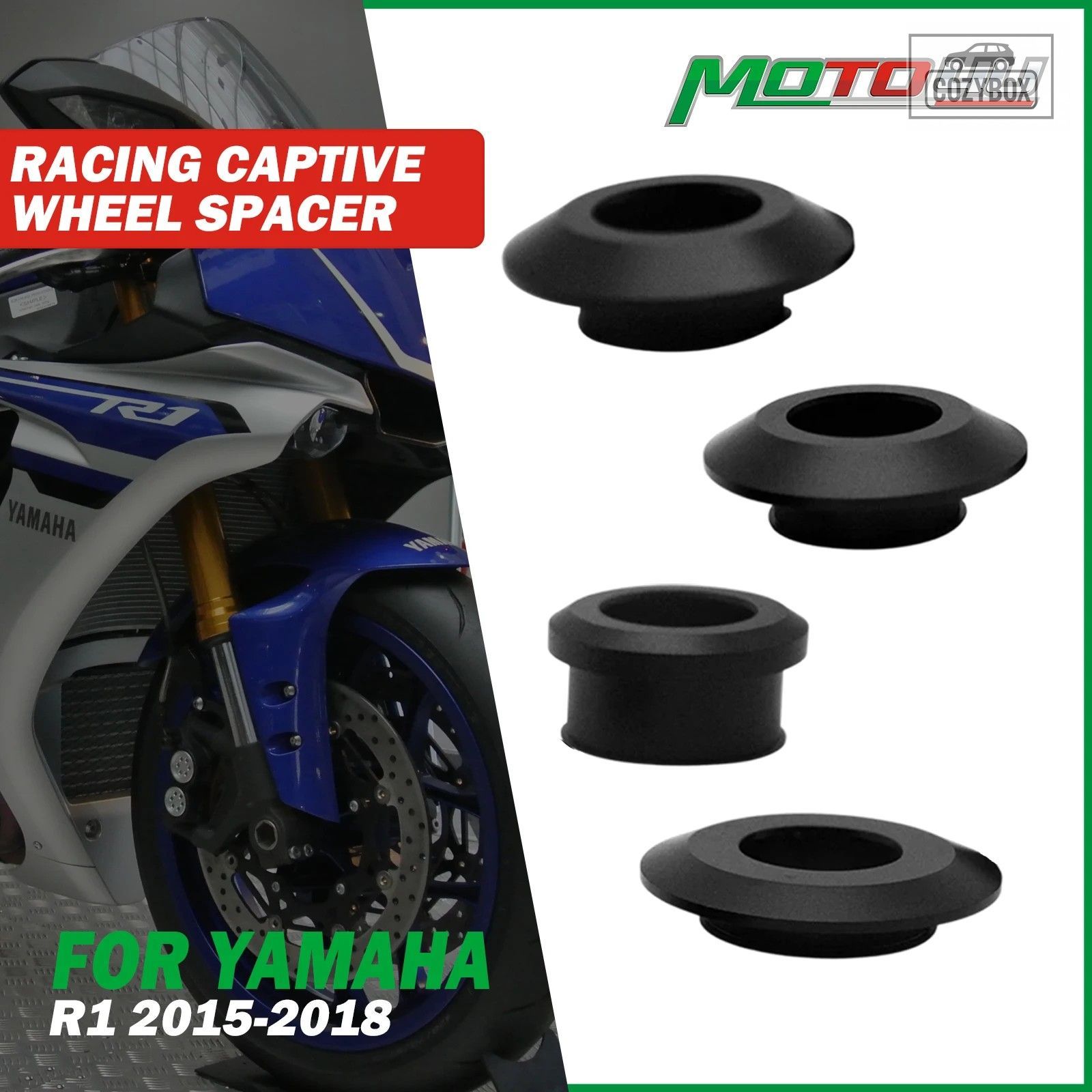 4個バイク キャプティブレーシングフロントリア ホイールスペーサーキットアル ミニ