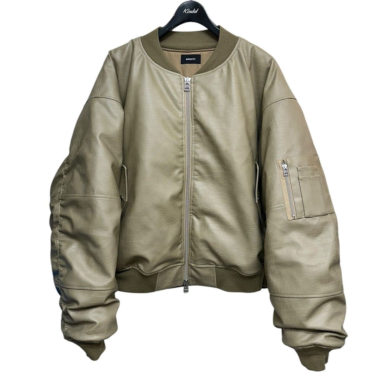 BREATH 25AW FAUX CROCODILE BOMBER JACKET フェイクレザー