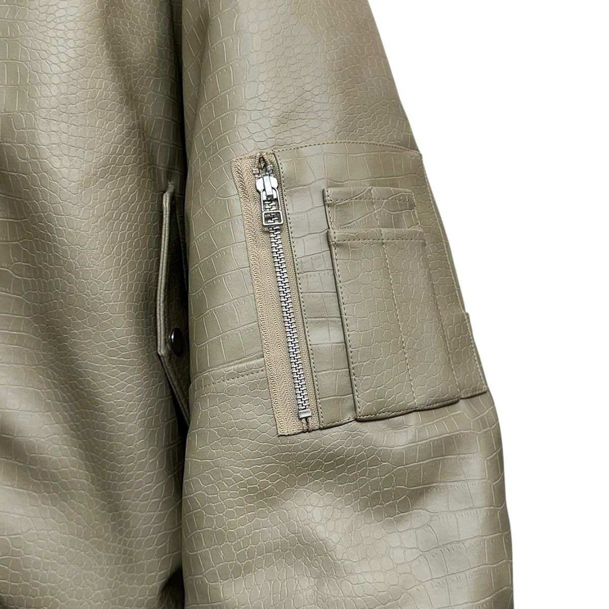 BREATH 25AW FAUX CROCODILE BOMBER JACKET フェイクレザー 