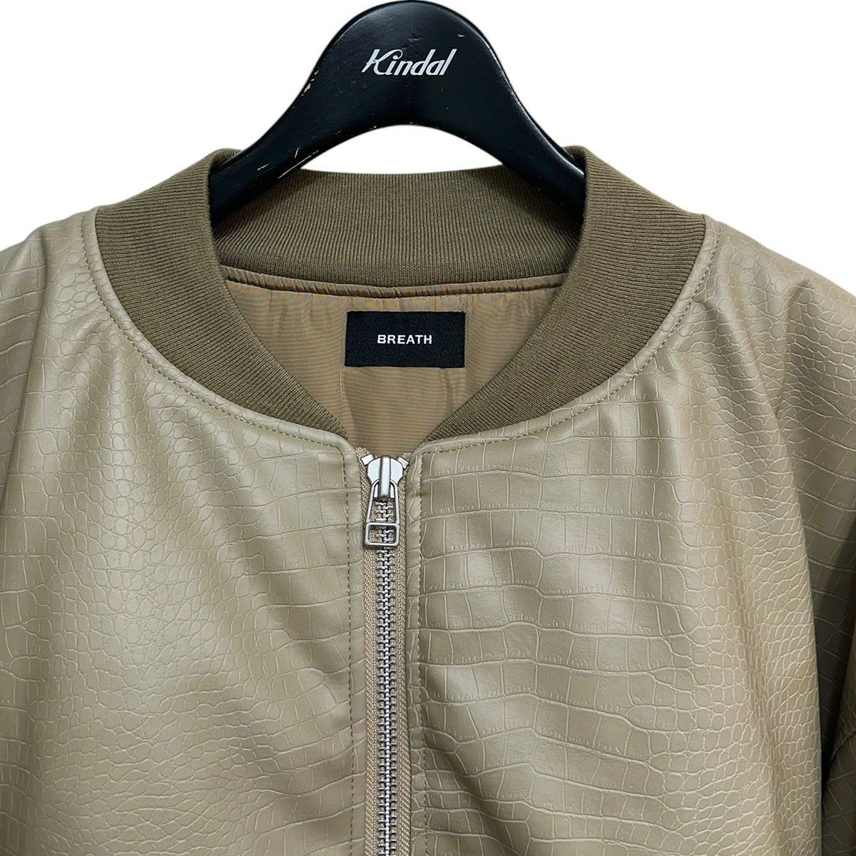 BREATH 25AW FAUX CROCODILE BOMBER JACKET フェイクレザー 