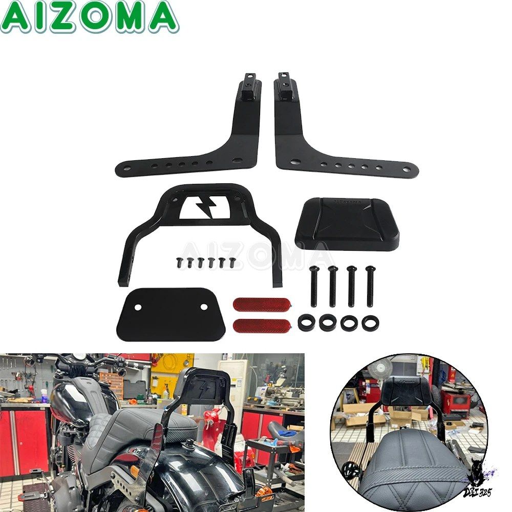 ハーレー M8 Softail Low Rider S FXLR FXLRS 用 ミニシーシーバー バックレストパッド付き 2018-2025