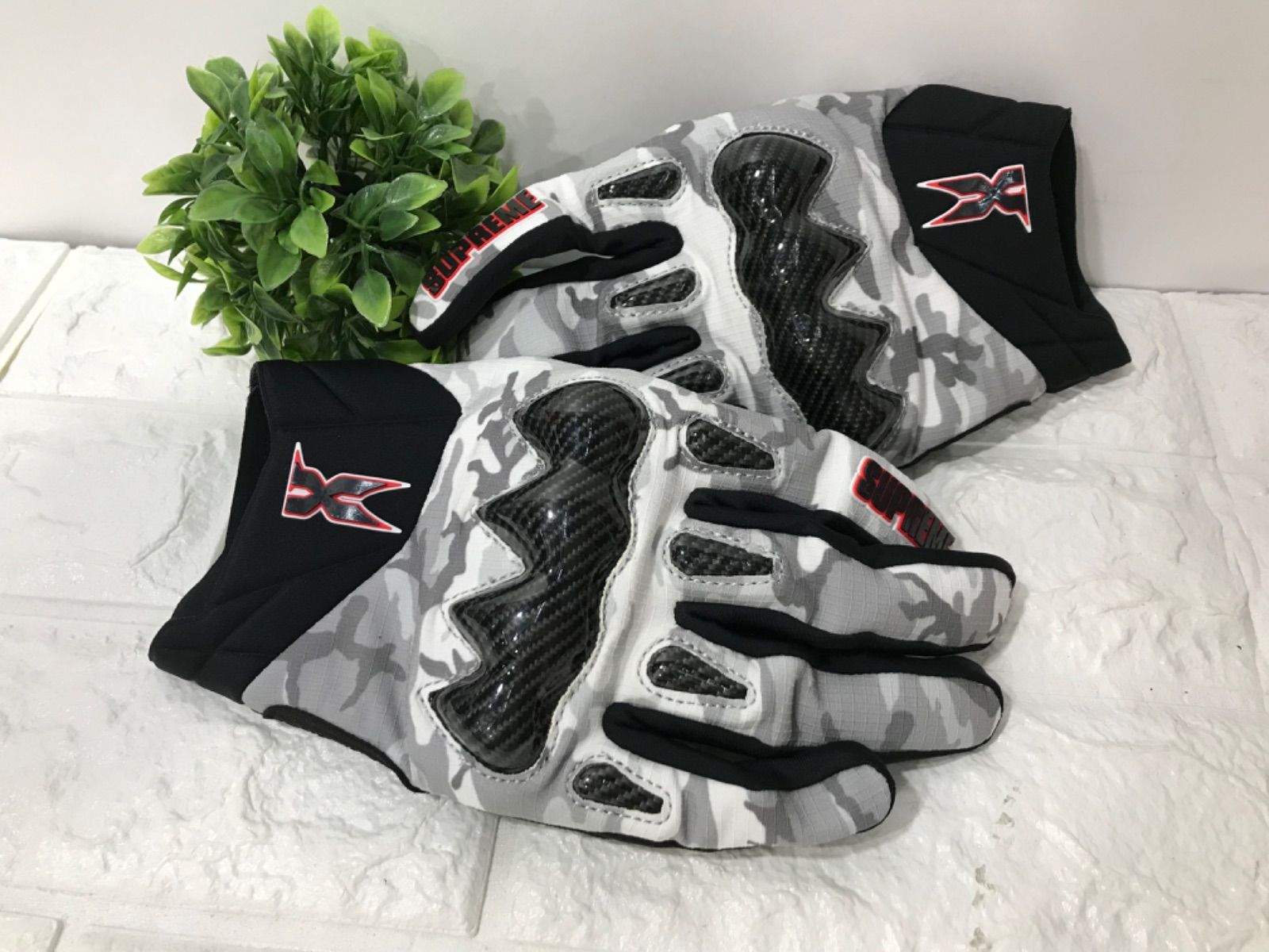 Supreme Fox Racing DMX Bomber Gloves Lサイズ　snow camo