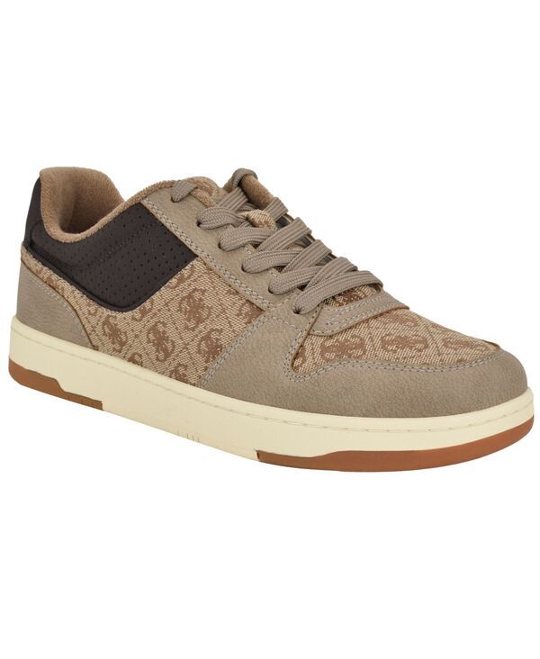 ゲス メンズ シューズ スニーカー レース GUESS Mens Tryon Branded Lace Up Fashion Sneakers Taupe トープ