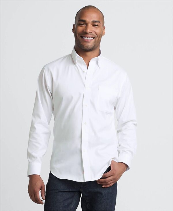 ランズエンド メンズ トップス シャツ ボタンダウン Lands End Mens Traditional Fit Solid No Iron Supima Pinpoint Buttondown C