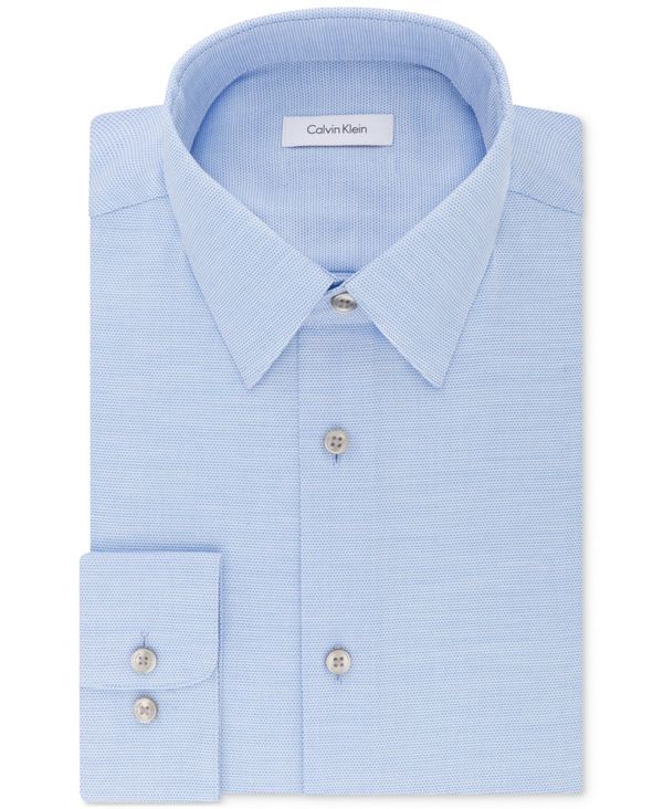 カルバンクライン メンズ トップス シャツ Calvin Klein Mens ClassicRegular NonIron Stretch Performance Dress Shirt Strea