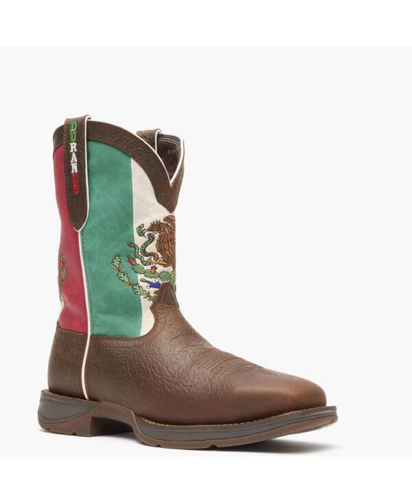 ドゥランゴ メンズ シューズ ブーツ・レインブーツ Tシャツ Durango Mens Rebel by Steel Toe Mexico Flag Western Boot Sandy brown