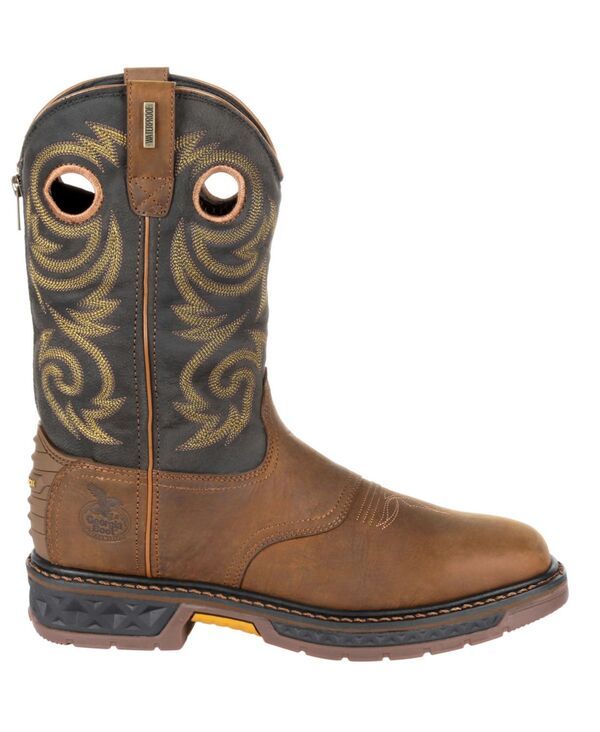 ジョージブーツ メンズ シューズ ブーツ・レインブーツ GEORGIA BOOT Mens CarboTec LT Waterproof Pullon Work Boot Black and brow