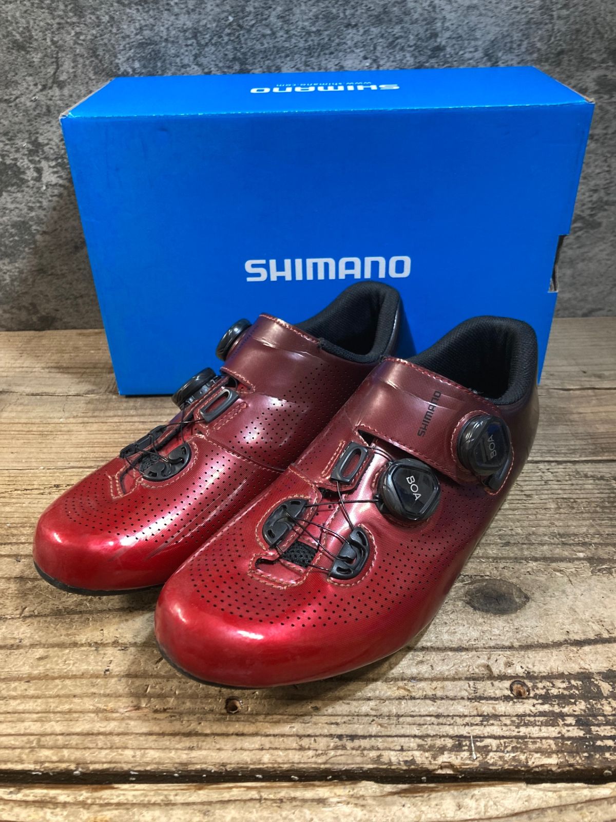 SHIMANO RC7 ビンディングシューズ　EU41 KH150 シマノ SHIMANO RC7 SH-RC701 ビンディングシューズ SPD-SL 赤